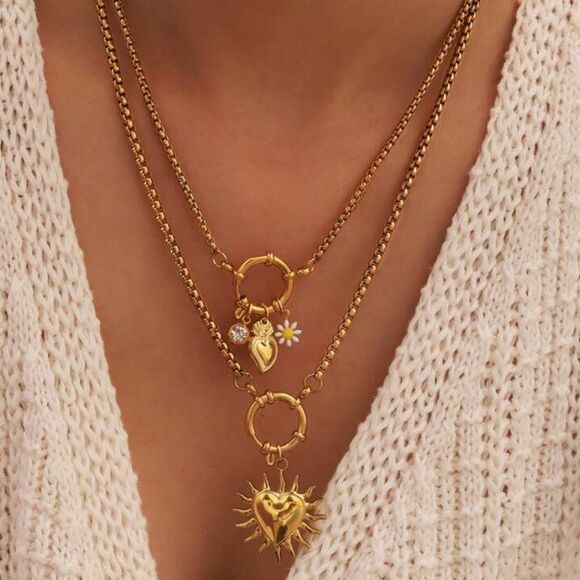 Vintage heart necklace N1175 - Picture 1 of 4